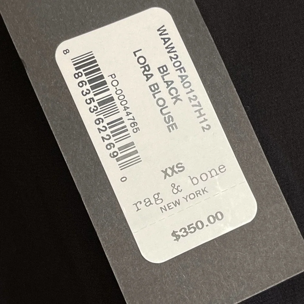 NEW Rag & Bone Lora Silk Blouse Relaxed Fit Top Women's Size XXS - Picture 10 of 10